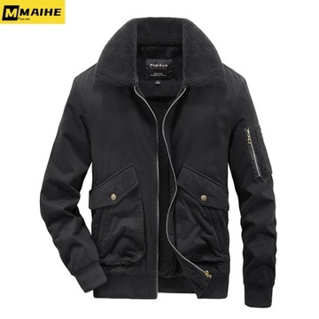 МУЖСКАЯ зимняя куртка из меха ягненка, корейская версия, утолщенная, большая, фу