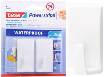 Haczyki samoprzylepne łazienkowe tesa białe 2kg