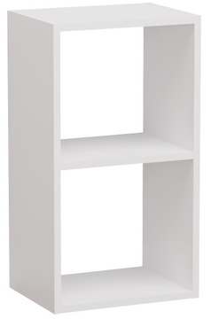 Regał stojący szafka z półką na książki dokumenty 72,5 cm biały mat