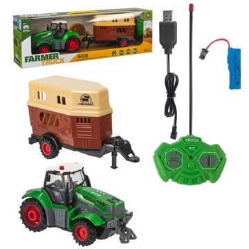 NORIMPEX TRAKTOR NA RADIO Z PRZYCZEPĄ DLA KONI