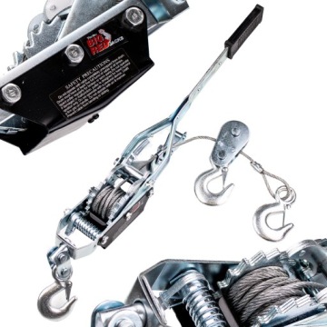 Ruční Klikový Lanový Naviják 4T 4000 Kg S Dvojitým Mechanismem, Silný