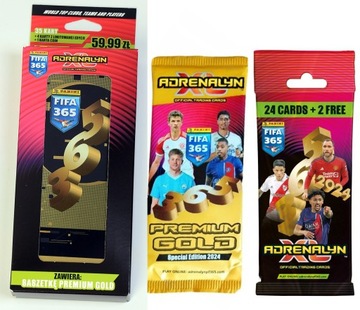 FIFA 2024 PUSZKA specjalna PENCIL FAT PACK + PREMIUM GOLD karty piłkarskie