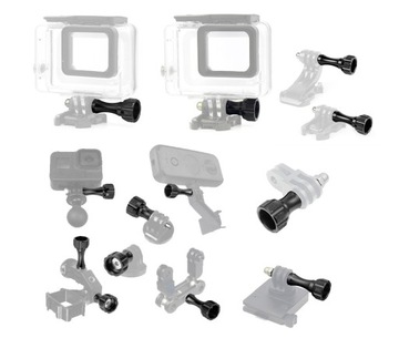 Śruba aluminiowa SHOOT krótka SREBRNA - GoPro DJI ACTION Insta360 (GP.106C)