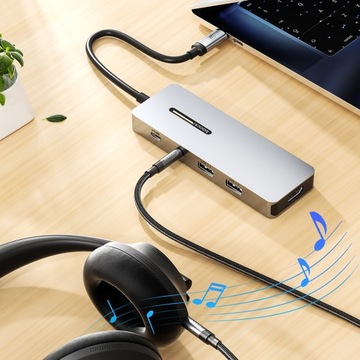 Многофункциональная док-станция Tooki 7-в-1 с адаптером USB-C HUB
