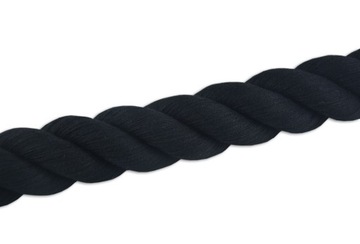 LINA BAWEŁNIANA CZARNA 40MM, 1 METR, NA METRY