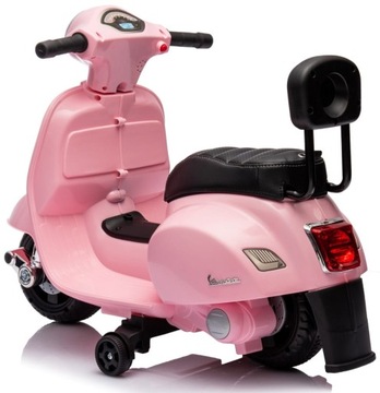 Самокат Vespa аккумуляторный с сиденьем из эко-кожи с прострочкой