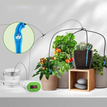 КОМПЛЕКТ АВТОМАТИЧЕСКОЙ СИСТЕМЫ ПОЛИВА НА 8 ГОРШЕЧНЫХ РАСТЕНИЙ С ТАЙМЕРОМ