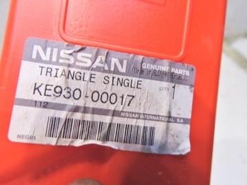 ПРЕДУПРЕЖДАЮЩИЙ ТРЕУГОЛЬНИК NISSAN MICRA K13 KE930-00017