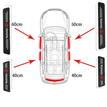 НАКЛЕЙКИ TOYOTA ЗАЩИТНЫЕ КРЫШКИ РАМА ФОЛЬГА 4 ШТ. YARIS COROLLA CHR