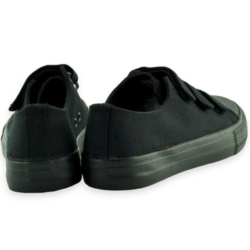 AXIM 23762 ДЕТСКИЕ ШКОЛЬНЫЕ КРОССОВКИ НА ЛИПУЧКЕ, ЧЕРНЫЕ R 36