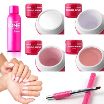 Zestaw 4x żel budujący Silcare Base One Pędzel