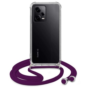 Etui CROSSBODY Do XIAOMI REDMI NOTE 12 PRO PLUS 5G Śliwkowy Sznurek Top