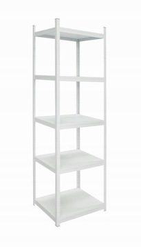 Regał metalowy PIKA kolor biały 5 półek 180x60x40