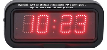 Промышленные светодиодные часы, секундомер, водонепроницаемый корпус IP66.