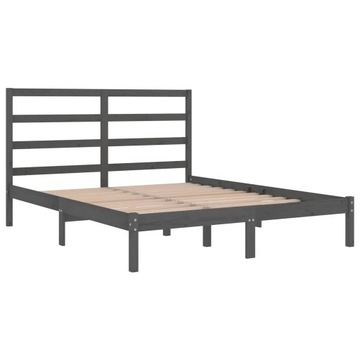 VidaXL Каркас кровати, серый, массив сосны, 160
