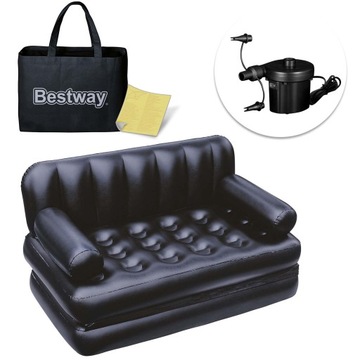Dmuchana sofa materac łóżko 5w1 Bestway 188 x 152 x 64 cm 75056