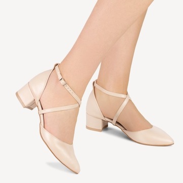 ЖЕНСКИЕ ТУФЛИ BRILU С ПОЛОСАМИ, БЕЖЕВЫЙ 37