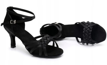 Бальные туфли танцы комфортно 7 см - черный