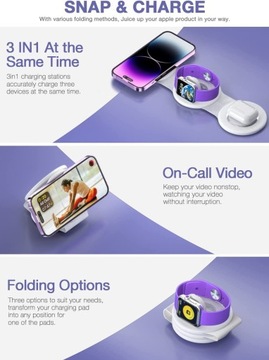 Беспроводное магнитное зарядное устройство 3-в-1