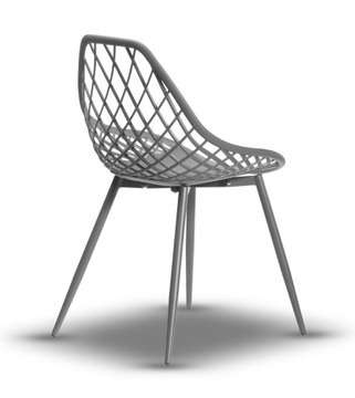 пластиковые стулья для террасы, сада, прочные и долговечные CHICO серые