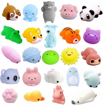 24 x GNIOTEK MOCHI SQUISHY ZABAWKA ANTYSTRESOWA