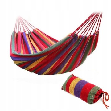 Hamak 2 osobowy Z PAŁĄKAMI 200 kg 190x150