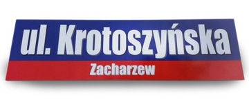 Tablica ODBLASK METAL !!! z nazwą ulicy MEGA WYBÓR