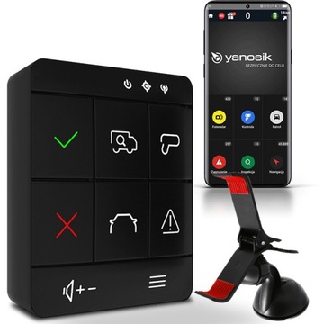 YANOSIK XS ANTYRADAR KOMUNIKATOR DROGOWY + UCHWYT + 3 LATA ABONAMENTU