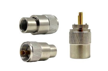 Wtyk UC-1 PL-259/9 PTFE/Gold na gruby przewód RG-213 10mm teflonowy złocony