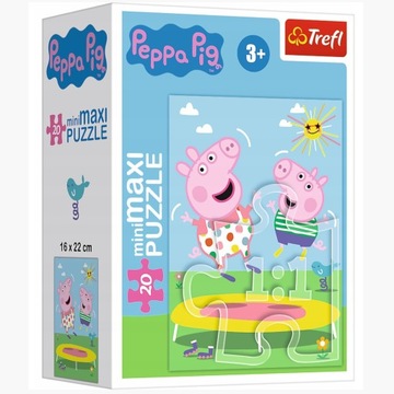 Puzzle 20 miniMAXI Świnka Peppa 20 elementów Peppa Pig 3+ Trefl 21125