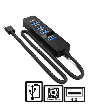 Porty Koncentrator USB 3.0 Multi Splitter Rozszerzenie Kompaktowy przenośny adapter danych