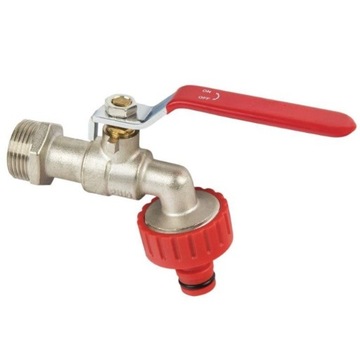 Zawór czerpalny kulowy z dławikiem 3/4” x 1” ze złączką Hydroland Z-CZ20.SZ