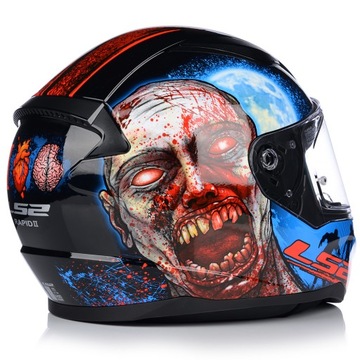 МОТОЦИКЛЬНЫЙ ШЛЕМ LS2 FF353 RAPID II ZOMBIE RED СИСТЕМА PINLOCK ECER 22.06