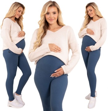 LEGGINSY CIĄŻOWE OCIEPLANE ZIMA GRUBE GETRY 5XL