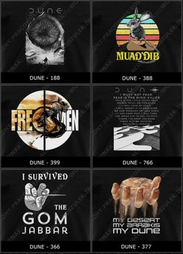 Arrakis T -Fore Gene Gesserit Duna Dune Red Red Desert Muad Dib Mouse Patterns