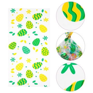 100шт пасхальные целлофановые пакеты, пакеты для печенья