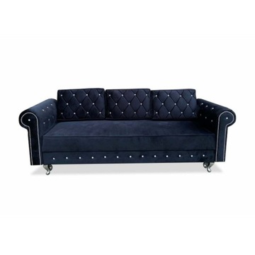 ROZKŁADANA KANAPA SOFA DO SALONU NÓŻKI KRYSZTAŁKI 250X96 Fernandez
