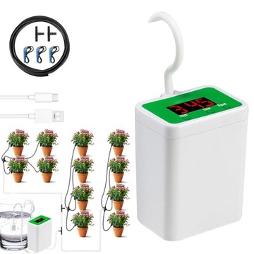 ZESTAW AUTOMATYCZNEGO NAWADNIANIA KROPELKOWEGO Z TIMER DO 12 ROŚLIN