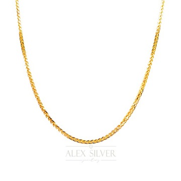 Złoty łańcuszek lisi ogon 45 cm pr.585
