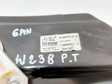 MERCEDES TŘÍDA E W238 ZVEDÁK OKNO ZADNÍ PRAVÝ COUPE 18R.