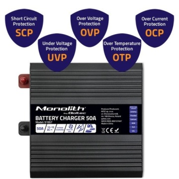 Умное зарядное устройство для аккумуляторов LiFePO4 AGM GEL SLA 50A 12В