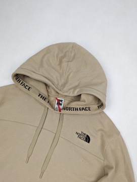 The North Face beżowa bluza z kapturem L logo