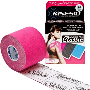 Kinesio Tex Classic taśma tejp 5cmx4m Czerwony
