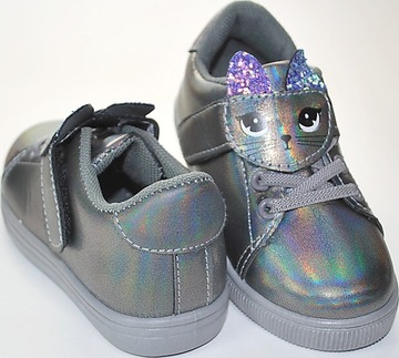 СЕРЫЕ ДЕВОЧКИ ТУФЛИ ГОЛОГРАММА КОТЕНОК репа r25