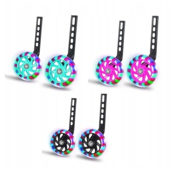 БОКОВЫЕ ПОДДЕРЖИВАЮЩИЕ КОЛЕСА ДЛЯ ДЕТСКОГО СВЕТОДИОДНОГО ВЕЛОСИПЕДА, КРАСНЫЕ