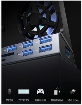 Док-станция HUB USB-C 10 в 1 с охлаждением для Lenovo Legion GO