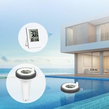 Водонепроницаемый ТЕРМОМЕТР ДЛЯ БАССЕЙНА БЕСПРОВОДНОЙ МОНИТОР ВЛАЖНОСТИ АККУМУЛЯТОРНАЯ БАТАРЕЯ
