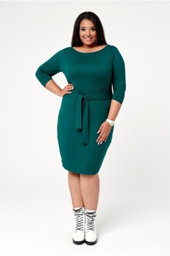 Prosta dzianinowa sukienka plus size 44/46