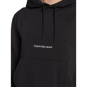 CALVIN KLEIN BLUZA MĘSKA Z KAPTUREM INSTITUTIONAL HOODIE CZARNA r.L