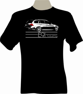 KOSZULKA T-shirt z nadrukiem fana BMW 3 E91 touring